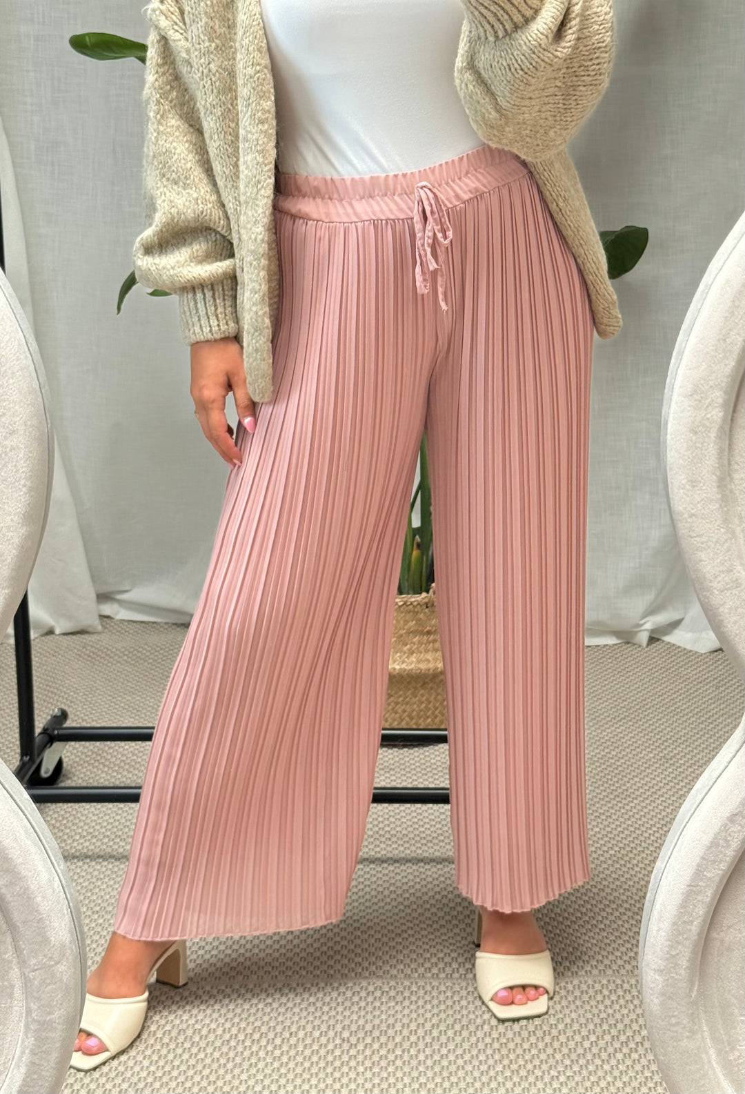 Plisseehose Iona - Rosa