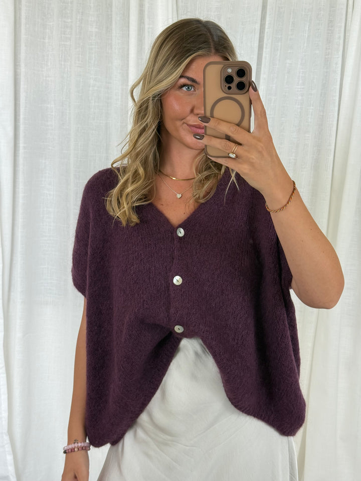 Pullunder Wolke - Plum