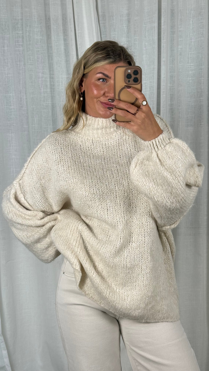 Pullover Oversize Soft Knit - Weiß
