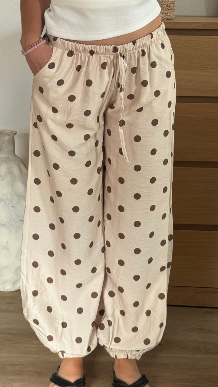 BALLONHOSE - POLKA DOT BEIGE
