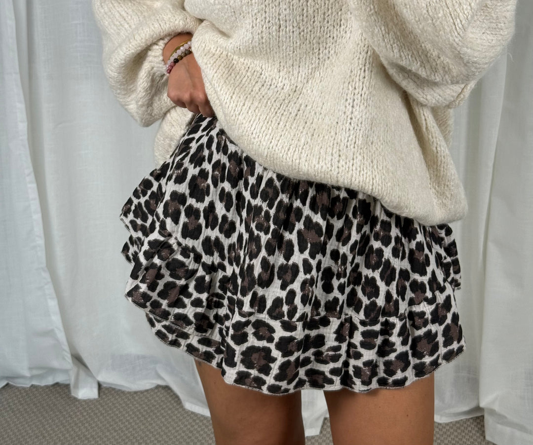 Musselin Skort Leo - Grau