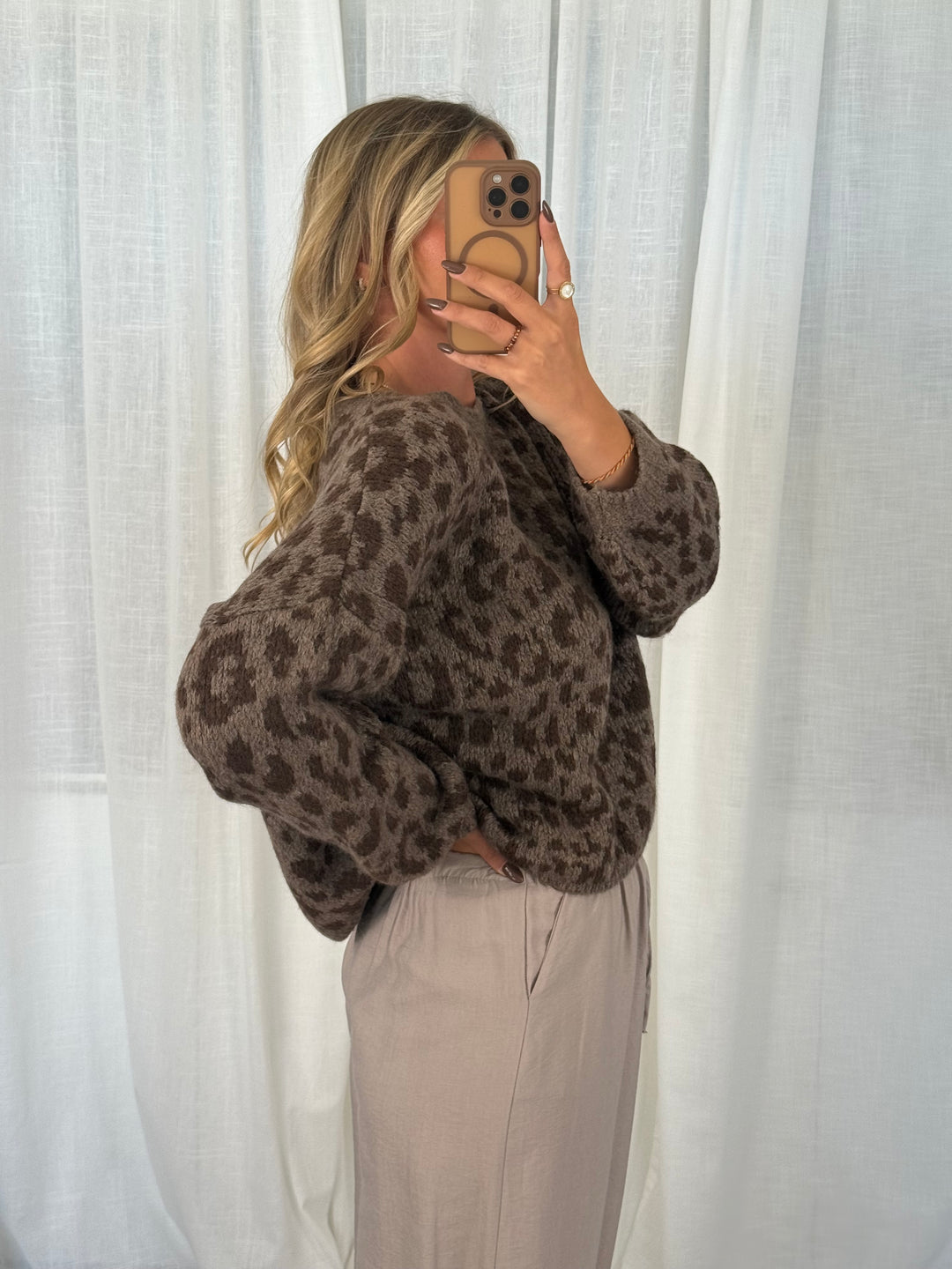 Leo Strick Pullover - Braun