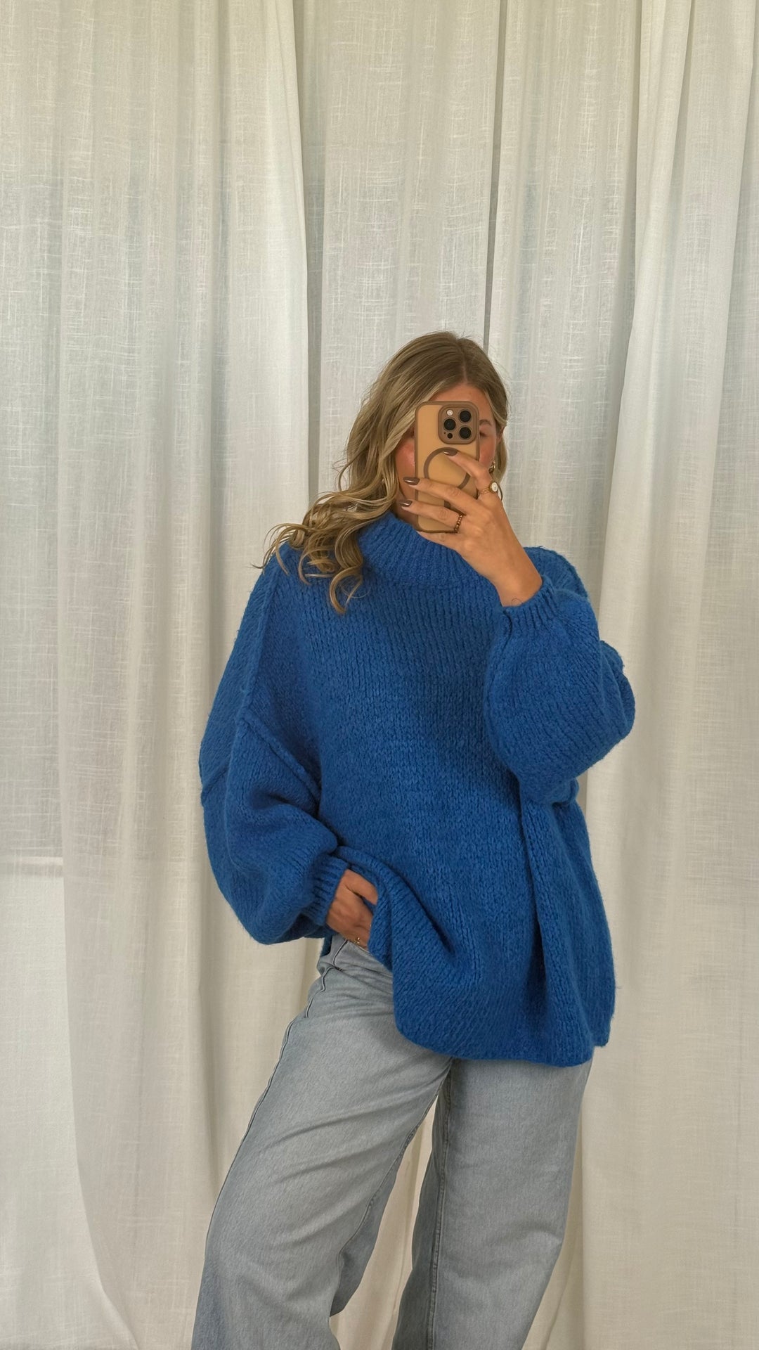 Pullover Oversize Soft Knit - Königsblau