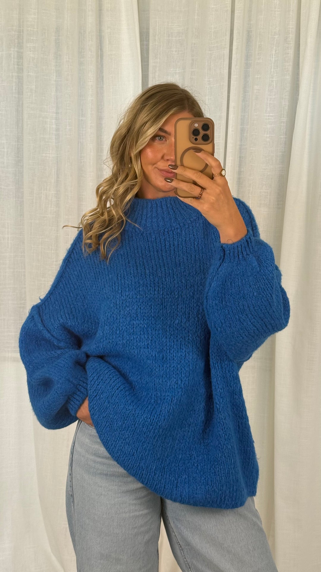 Pullover Oversize Soft Knit - Königsblau