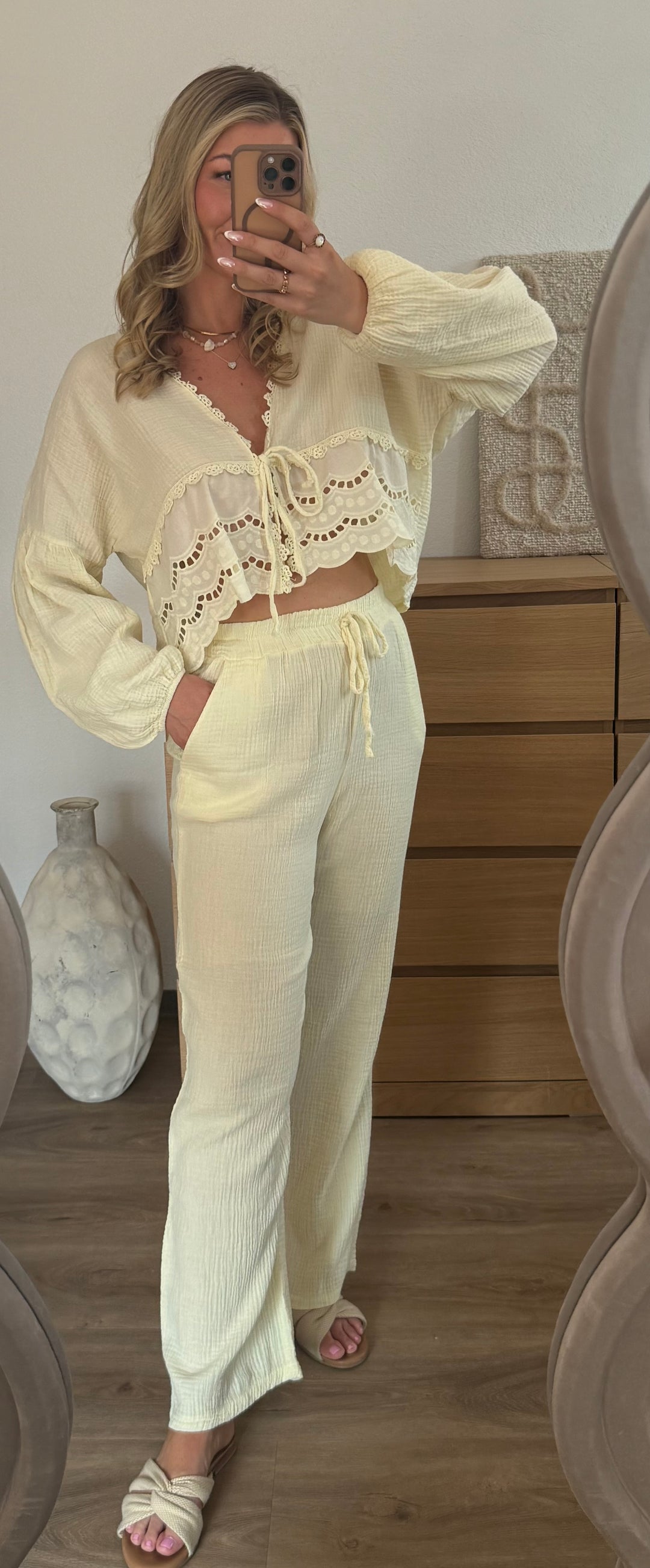 Musselin Hose – Butteryellow
