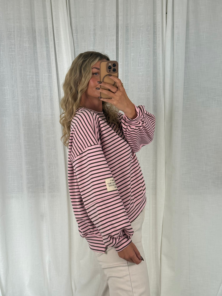 Sweater Striped Patch - Berry