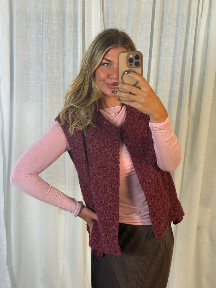Wollweste - Burgundy