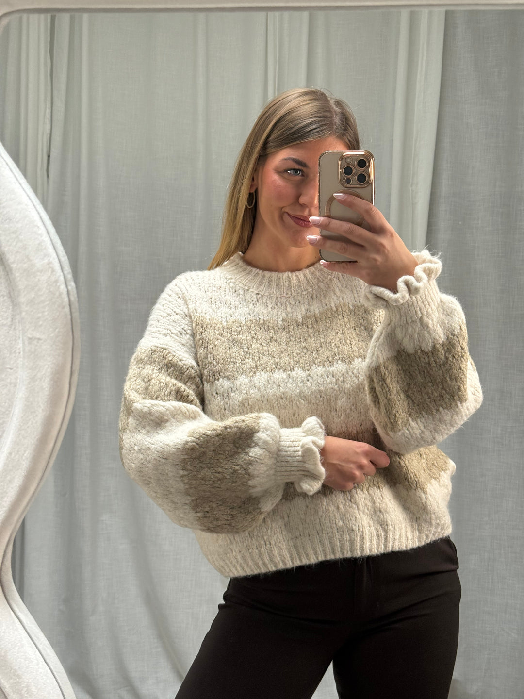 Pullover Cozy Stripes - Beige