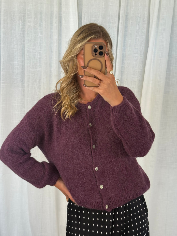 Cardigan - Plum