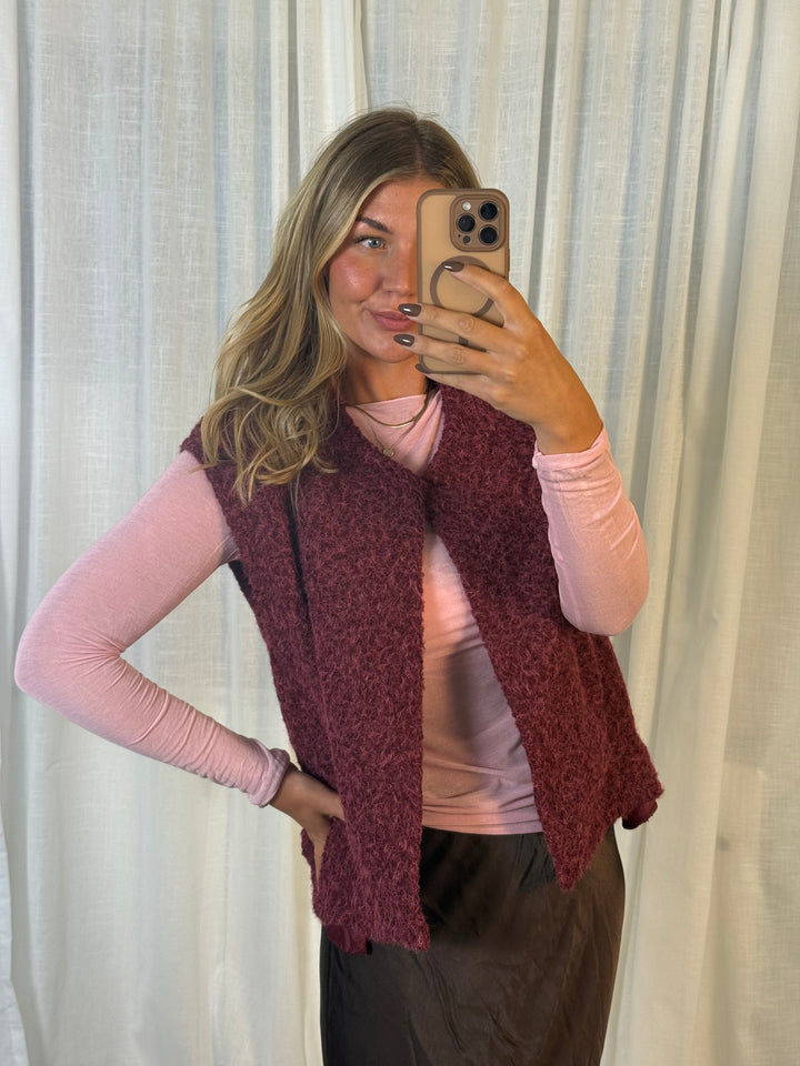 Wollweste - Burgundy