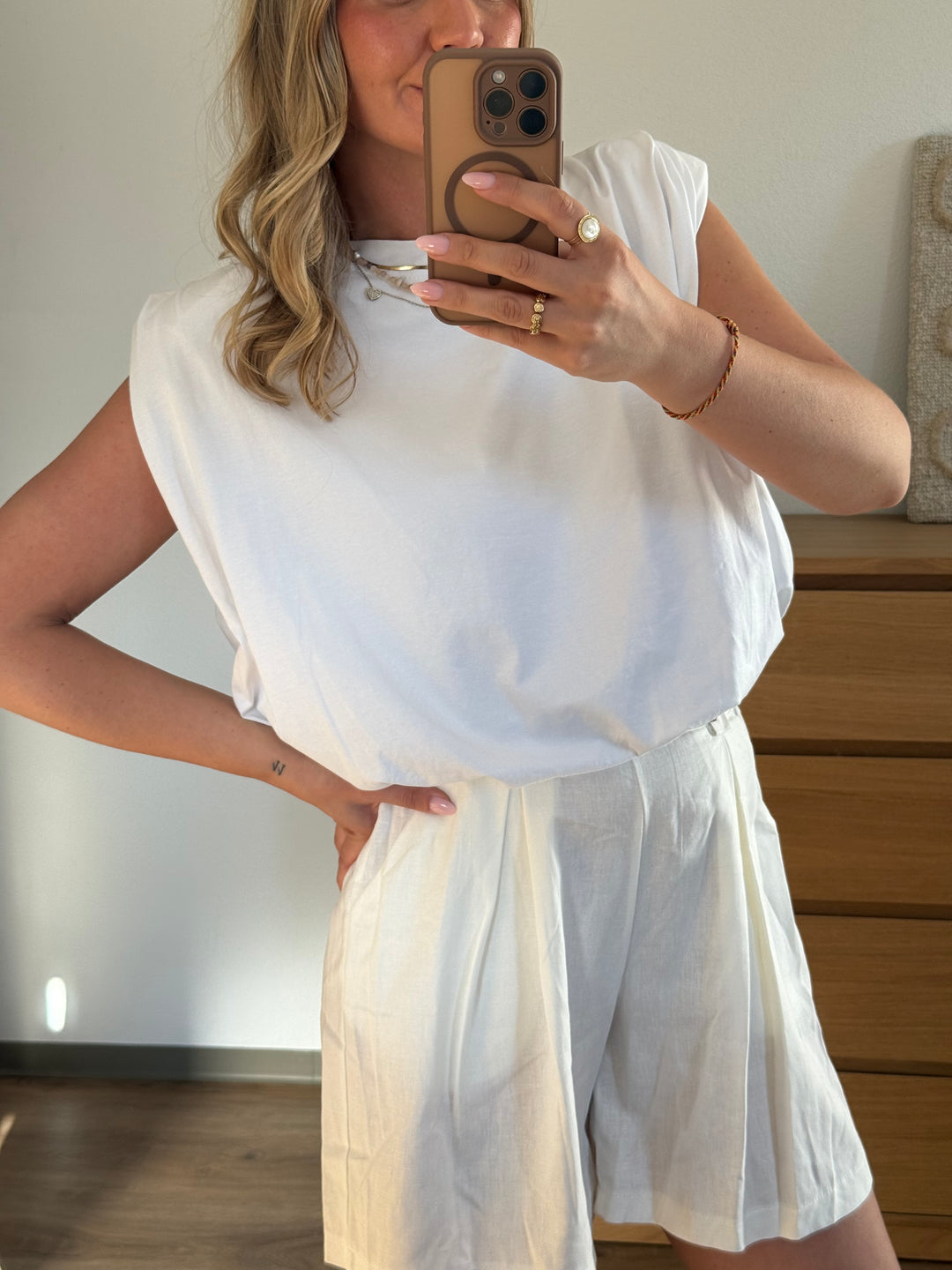Blouson-Shirt mit Schulterpolster