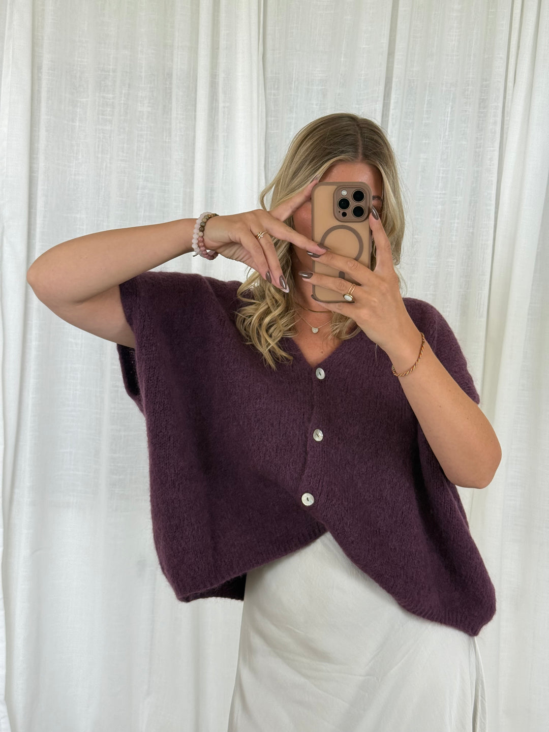 Pullunder Wolke - Plum