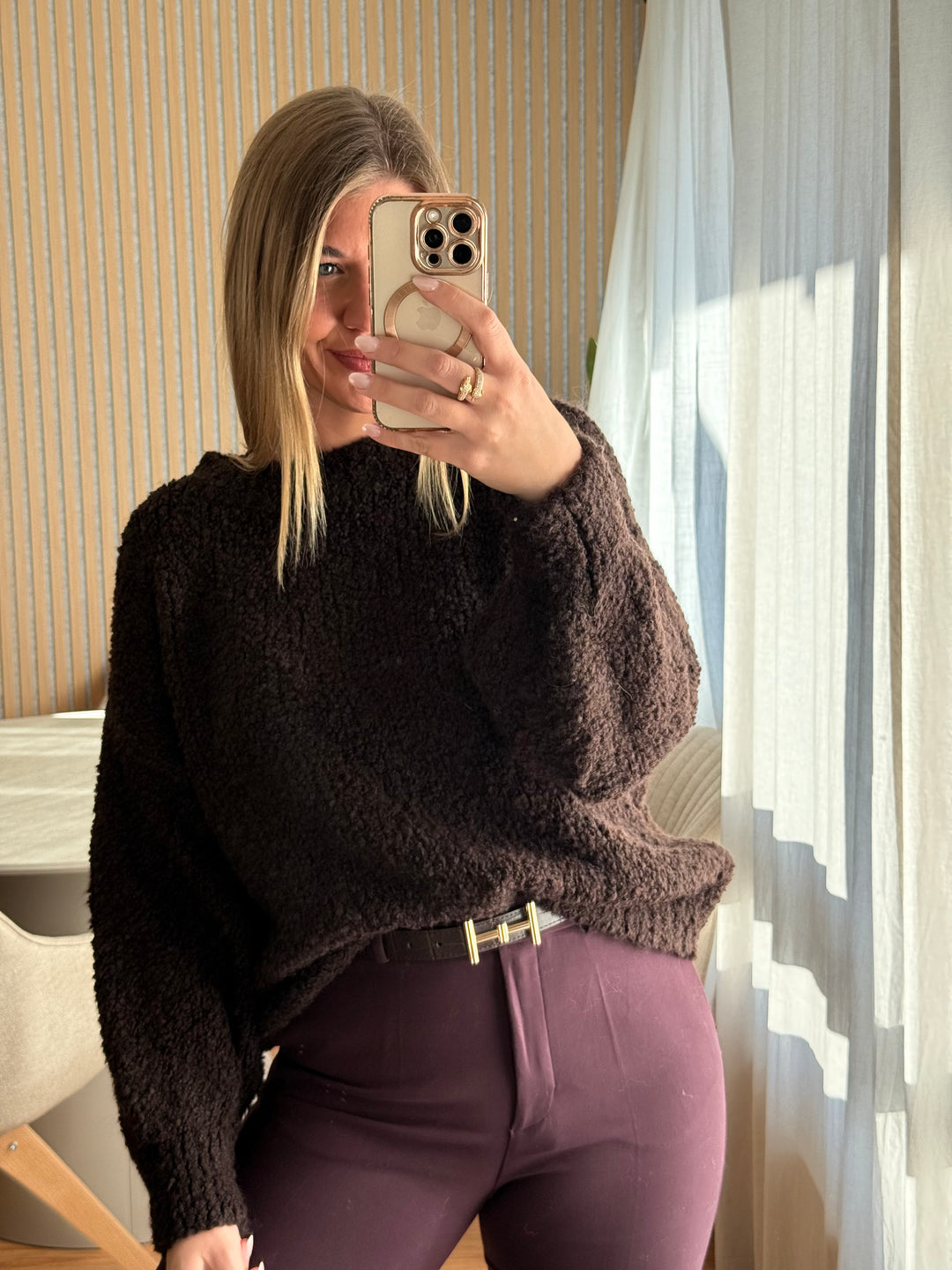 Pullover Bouclé - Espresso