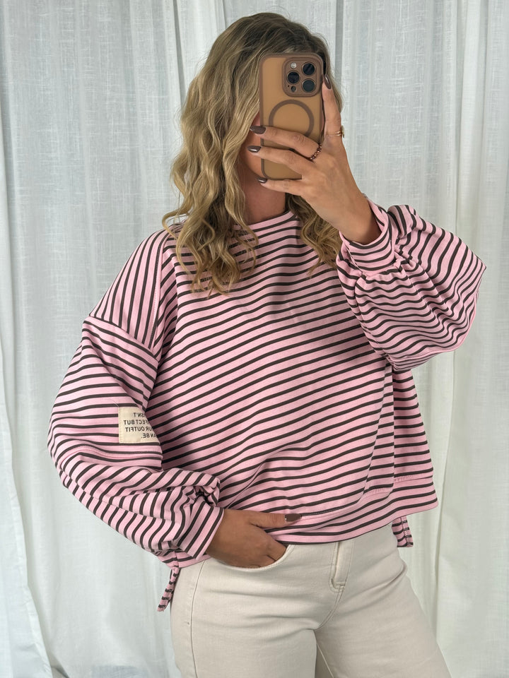 Sweater Striped Patch - Berry