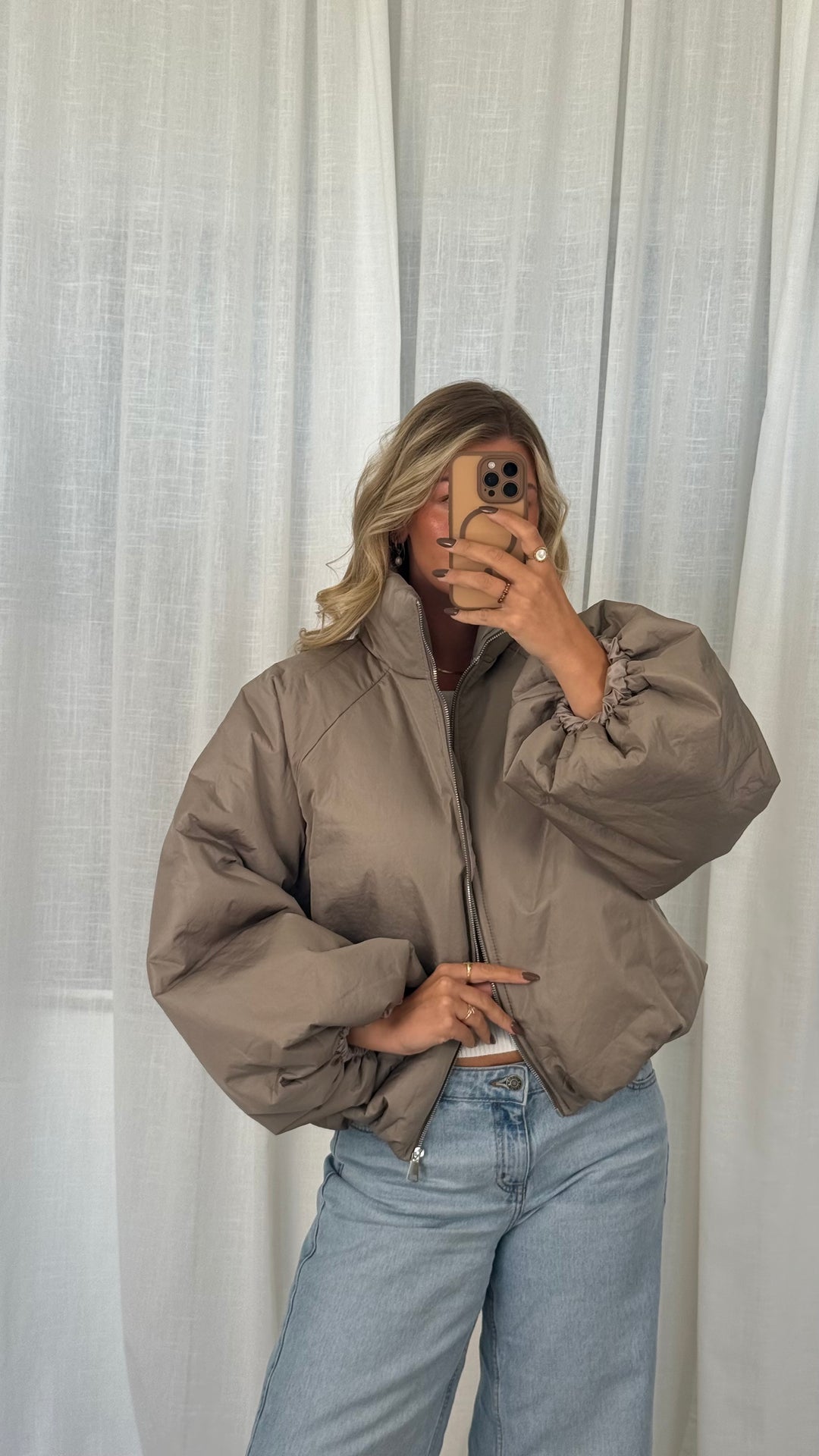 Puffy Jacket - Taupe