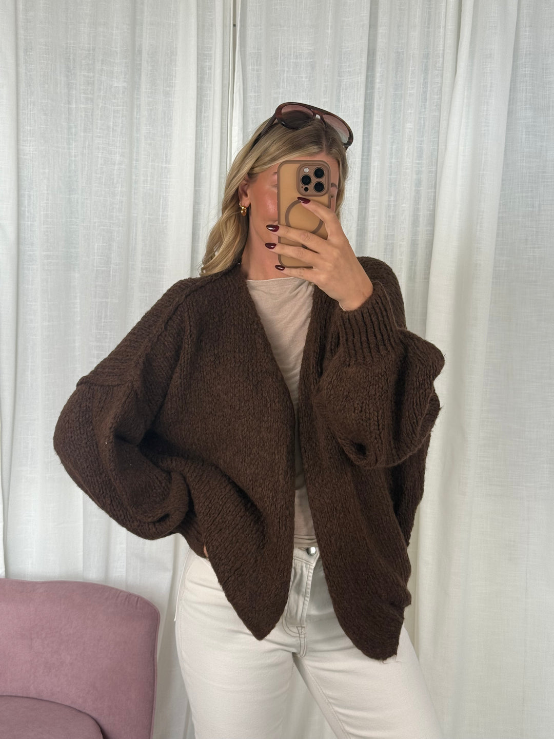 Cardigan Basic - Hot Chocolate