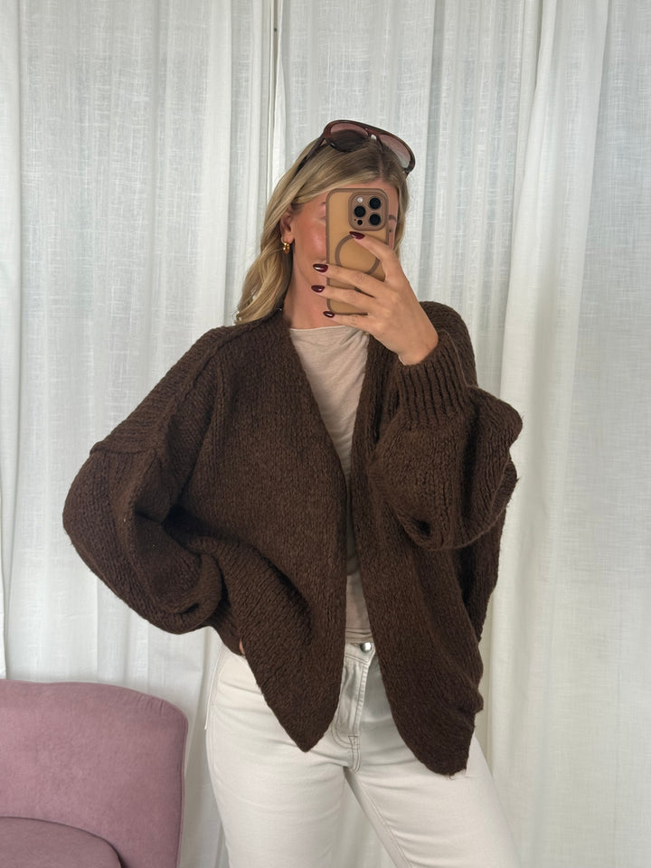 Cardigan Basic - Hot Chocolate