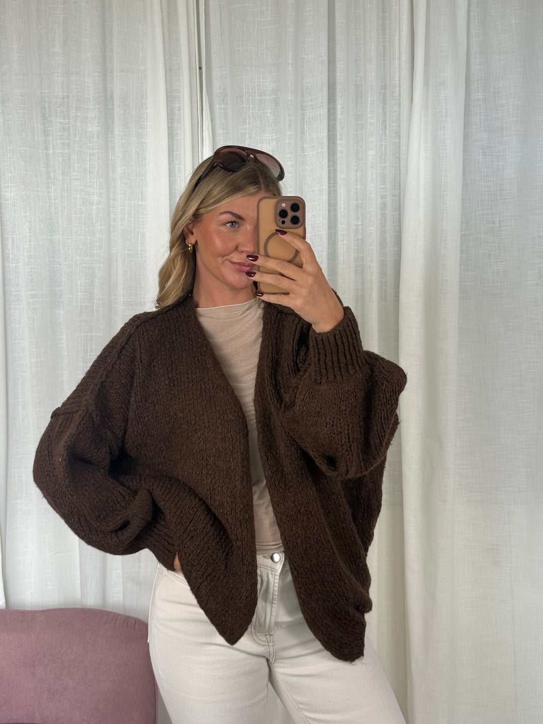 Cardigan Basic - Hot Chocolate