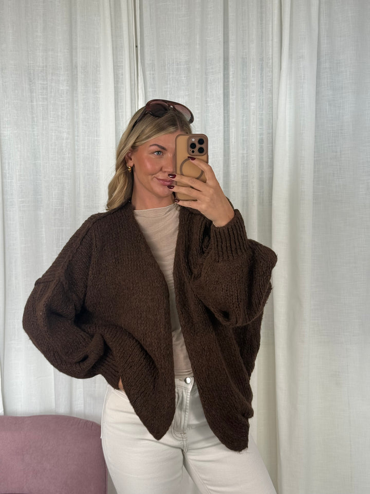 Cardigan Basic - Hot Chocolate