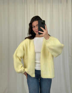 Cardigan Flausch - Gelb
