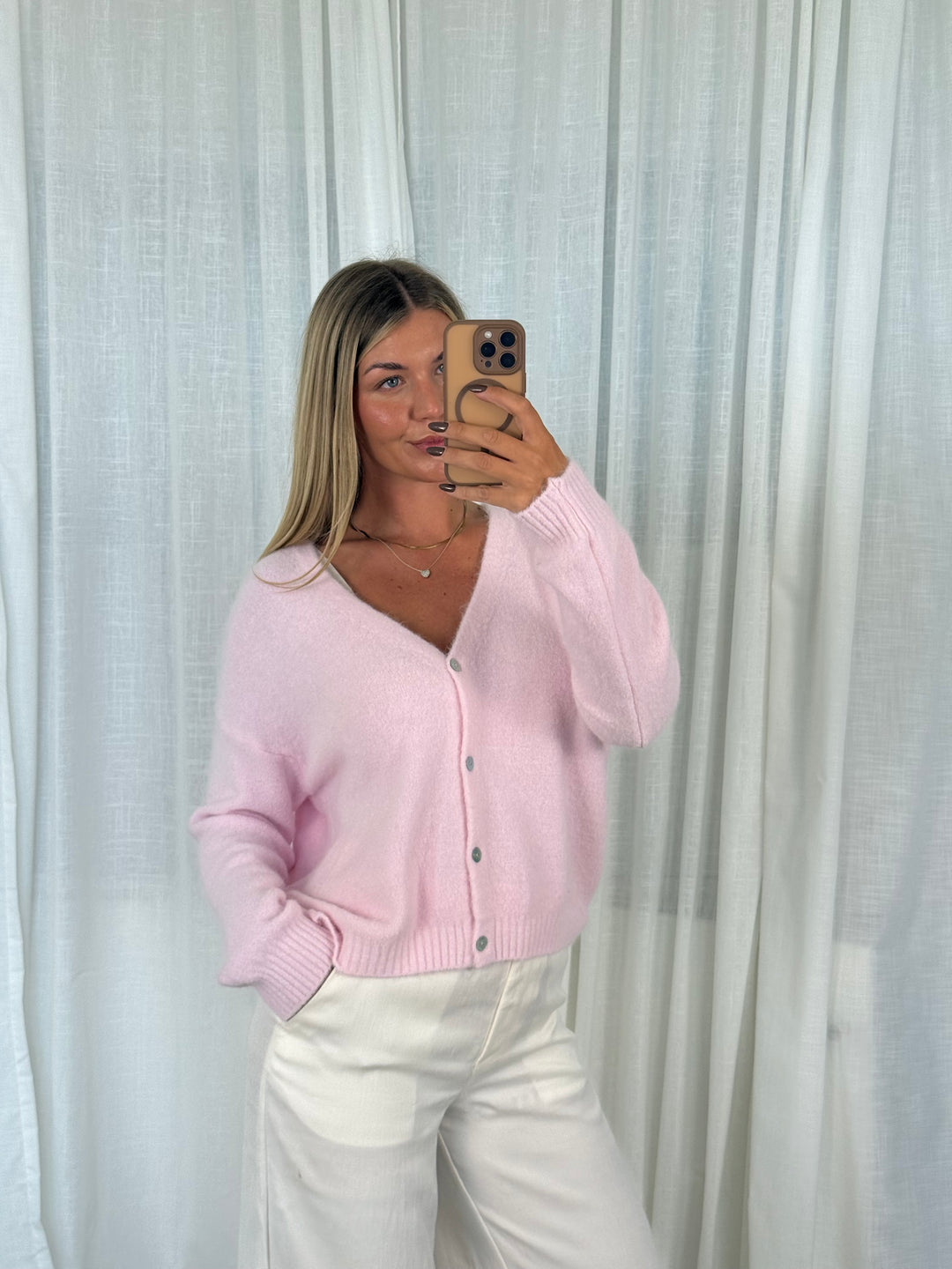 Strickjacke Soft Knit - Rosa