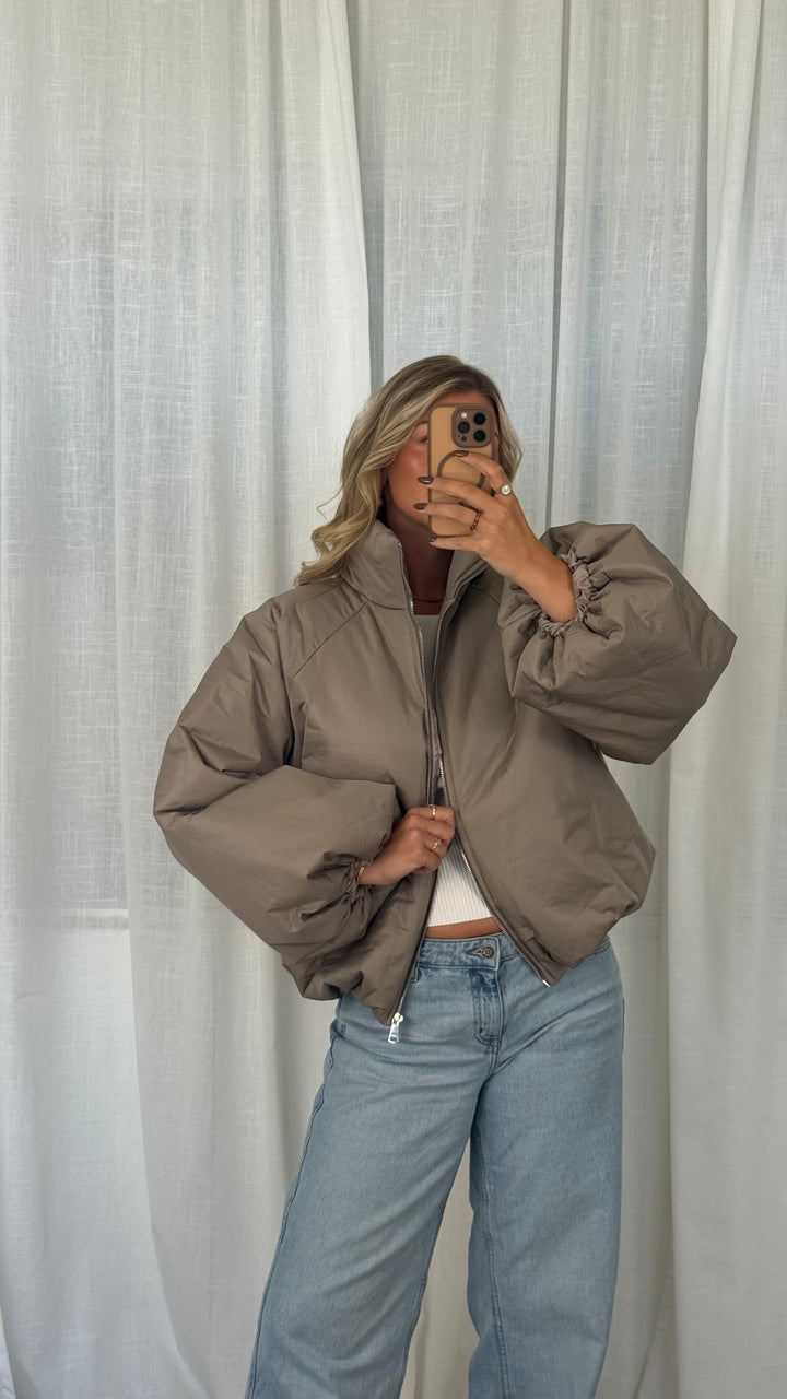 Puffy Jacket - Taupe