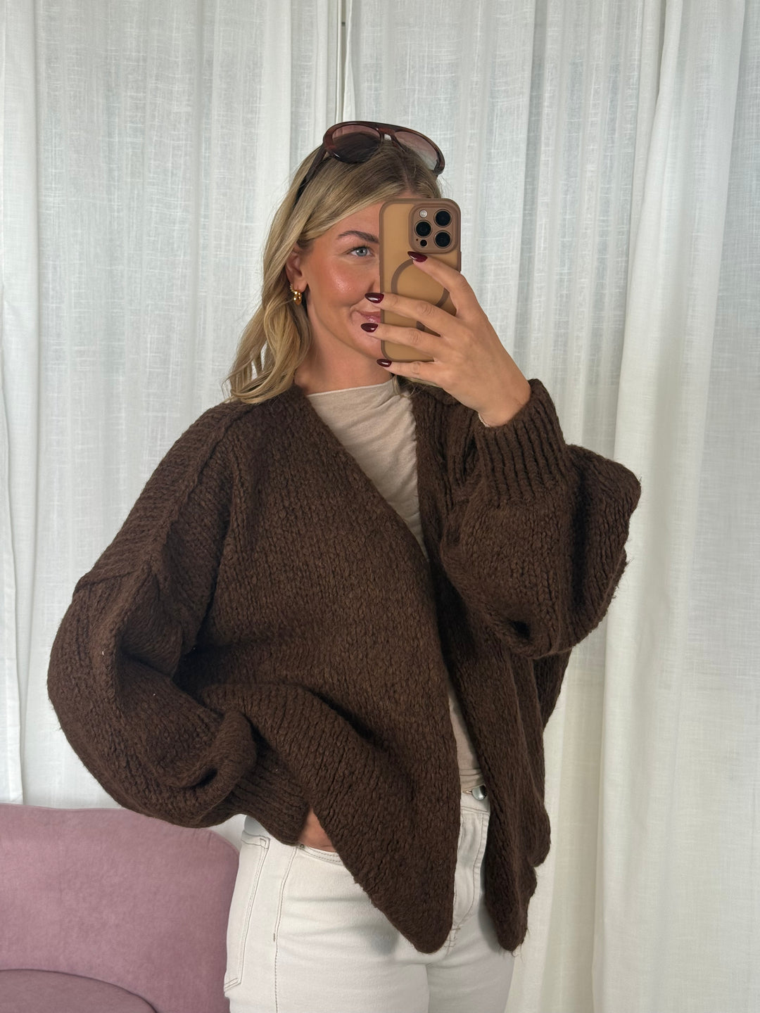 Cardigan Basic - Hot Chocolate