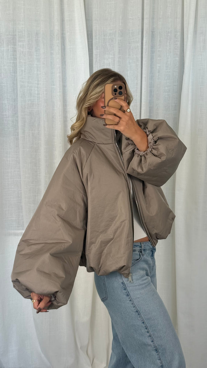 Puffy Jacket - Taupe