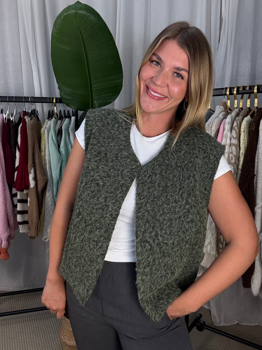 Wollweste Classy - Khaki