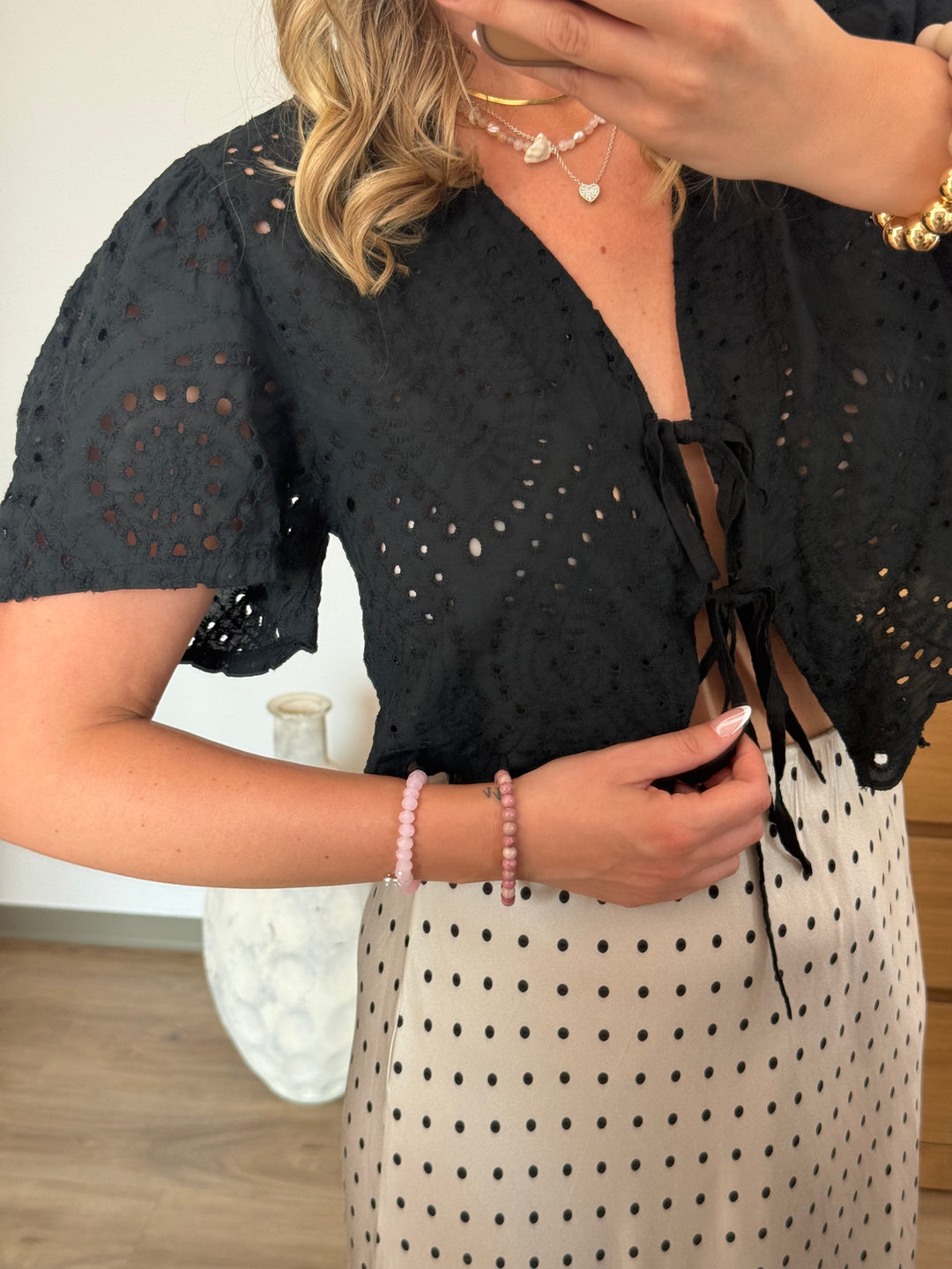 BLUSE - BOHO SCHWARZ
