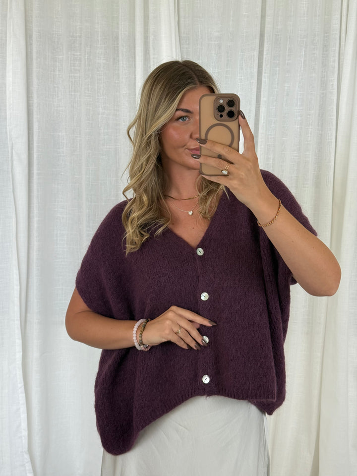 Pullunder Wolke - Plum
