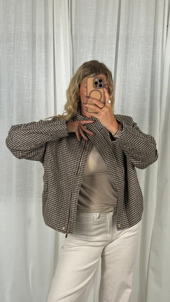 Karo Jacke –  Brown