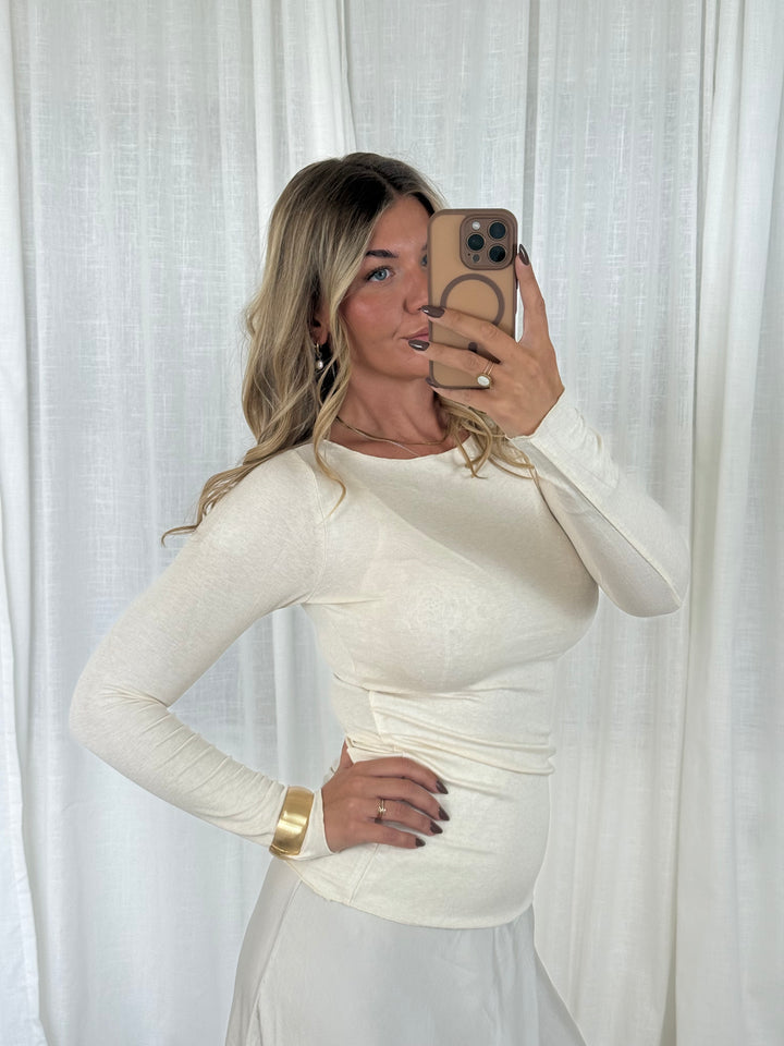 Longsleeve Basic - Creme