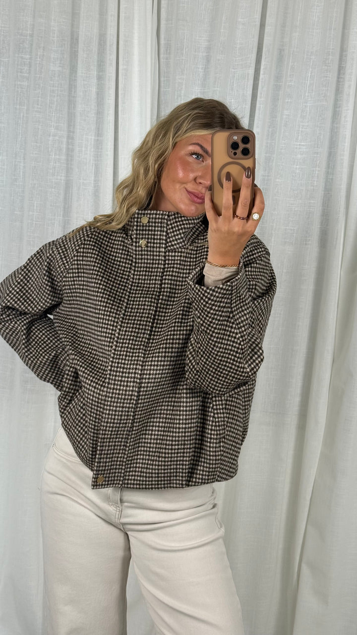 Karo Jacke –  Brown