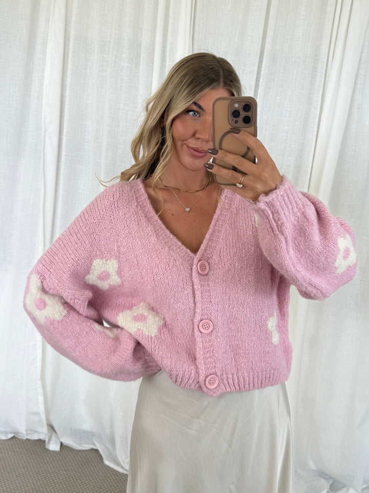 Cardigan Blume - Rosa