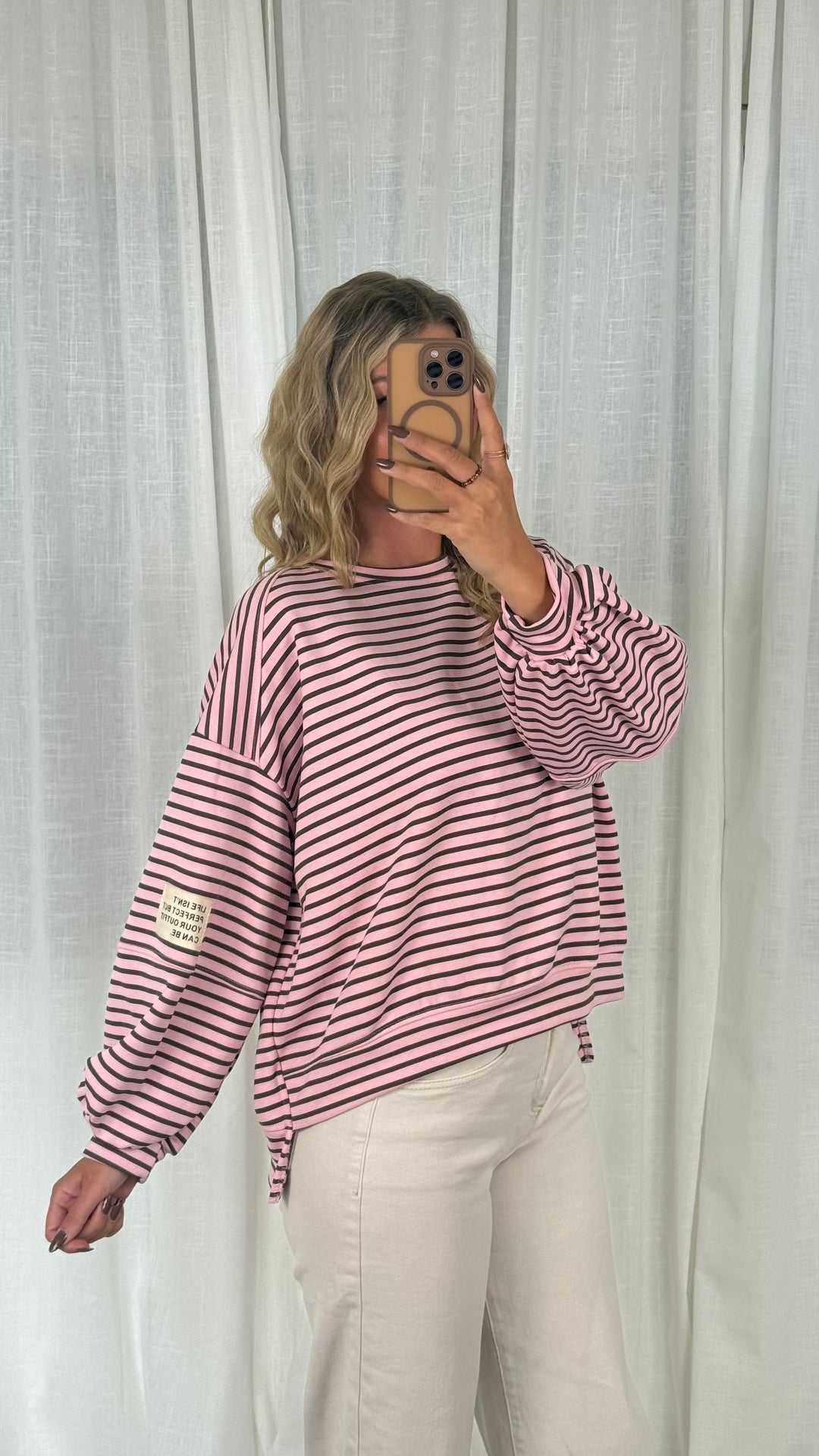 Sweater Striped Patch - Berry