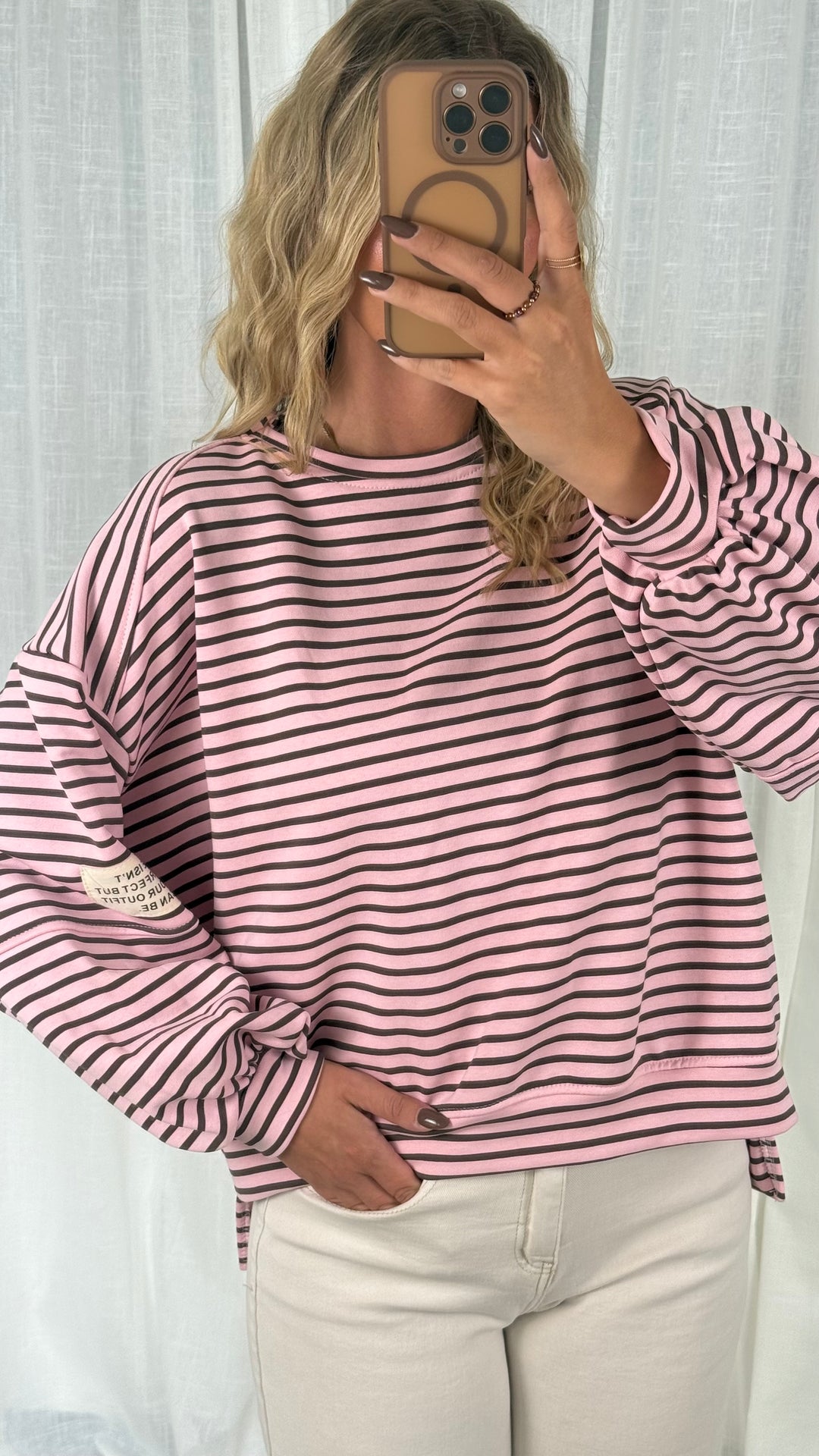 Sweater Striped Patch - Berry