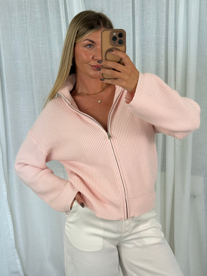 Soft Knit Zipper – Rosa