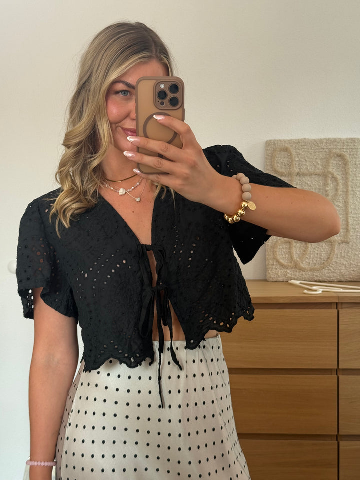 BLUSE - BOHO SCHWARZ