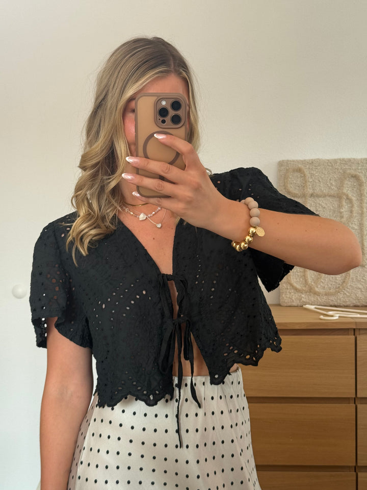 BLUSE - BOHO SCHWARZ