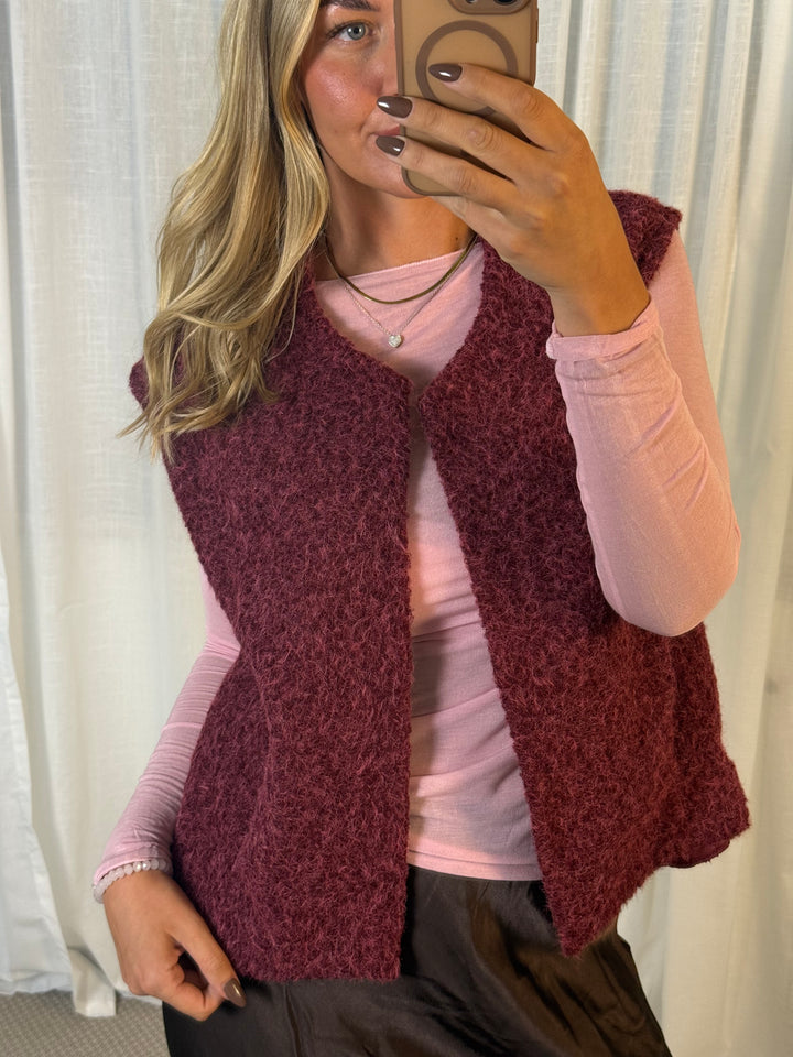 Wollweste - Burgundy
