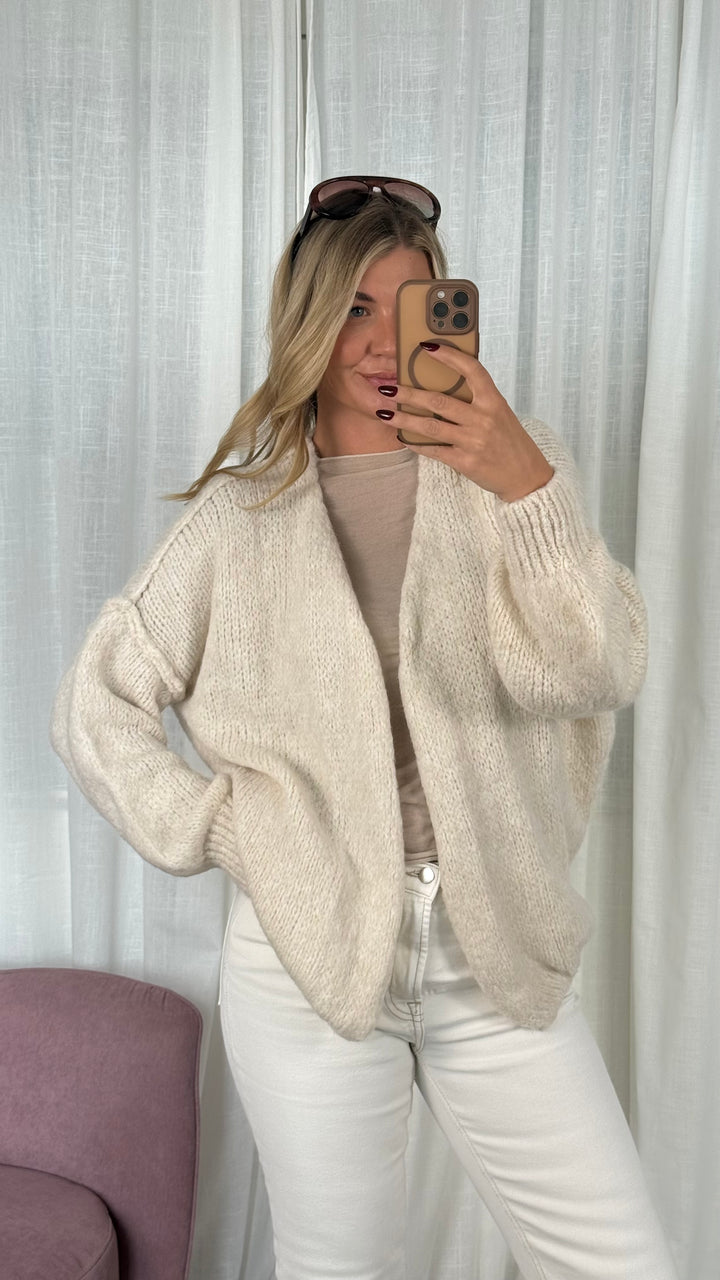 Cardigan Basic - Weiß