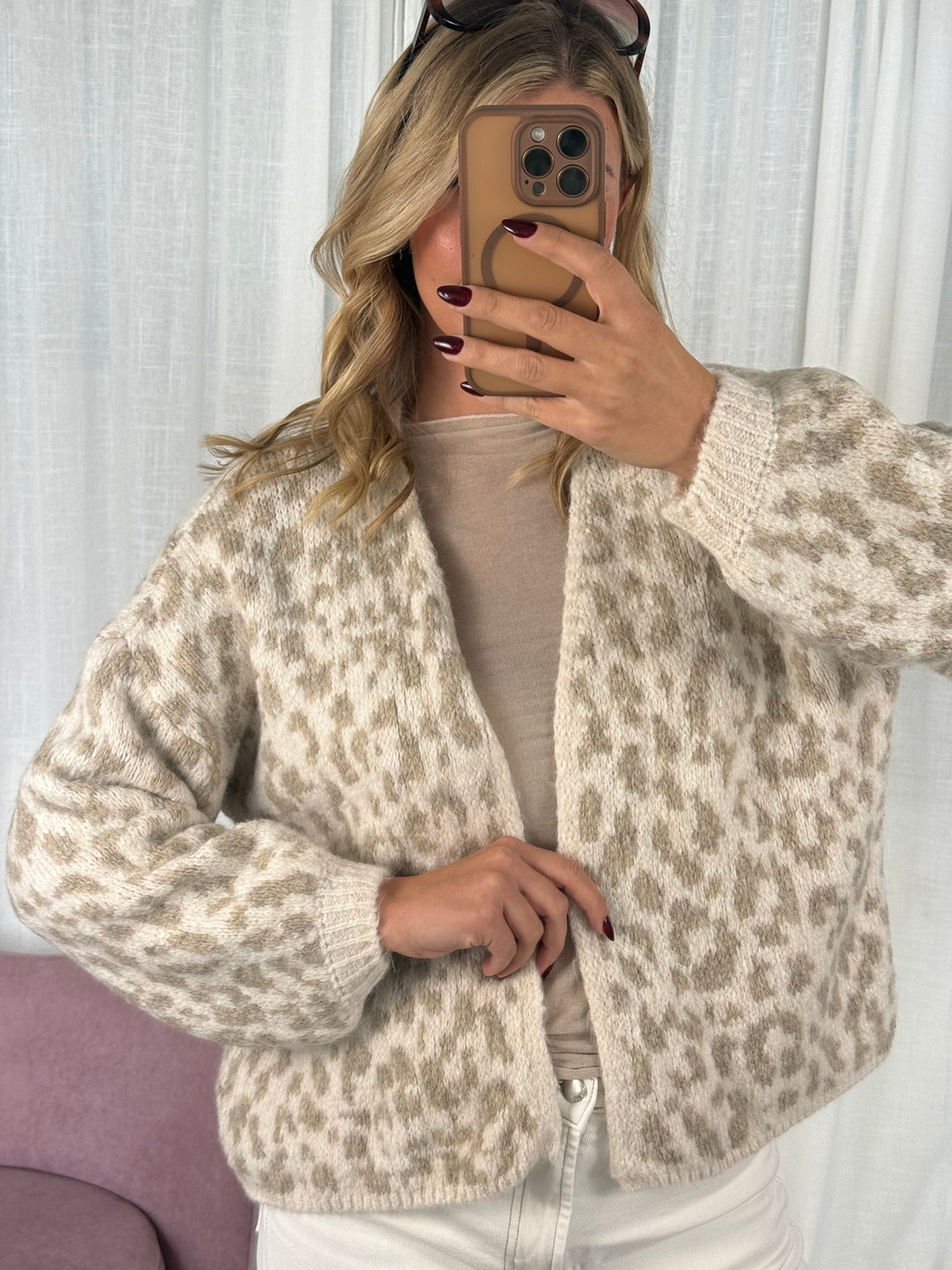 Leo Strickjacke - Creme