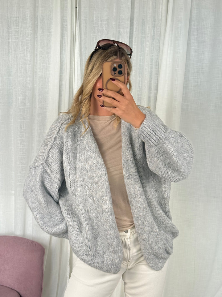 Cardigan Basic - Grau
