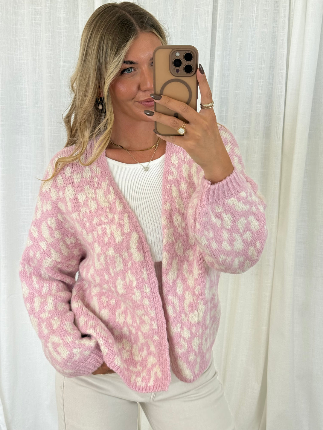 Leo Strickjacke - Rosa