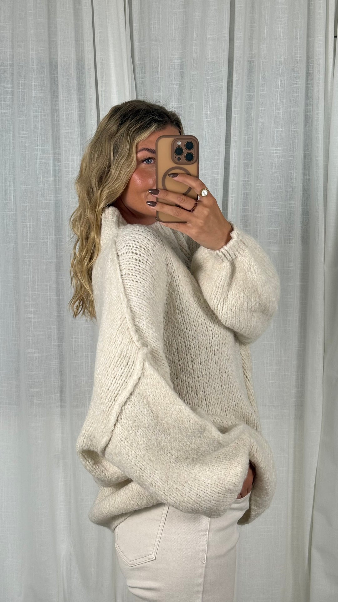 Pullover Oversize Soft Knit - Weiß