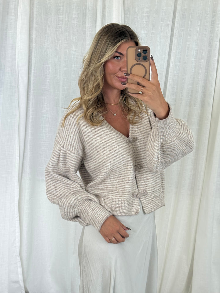 Strickoberteil bow knit - Beige