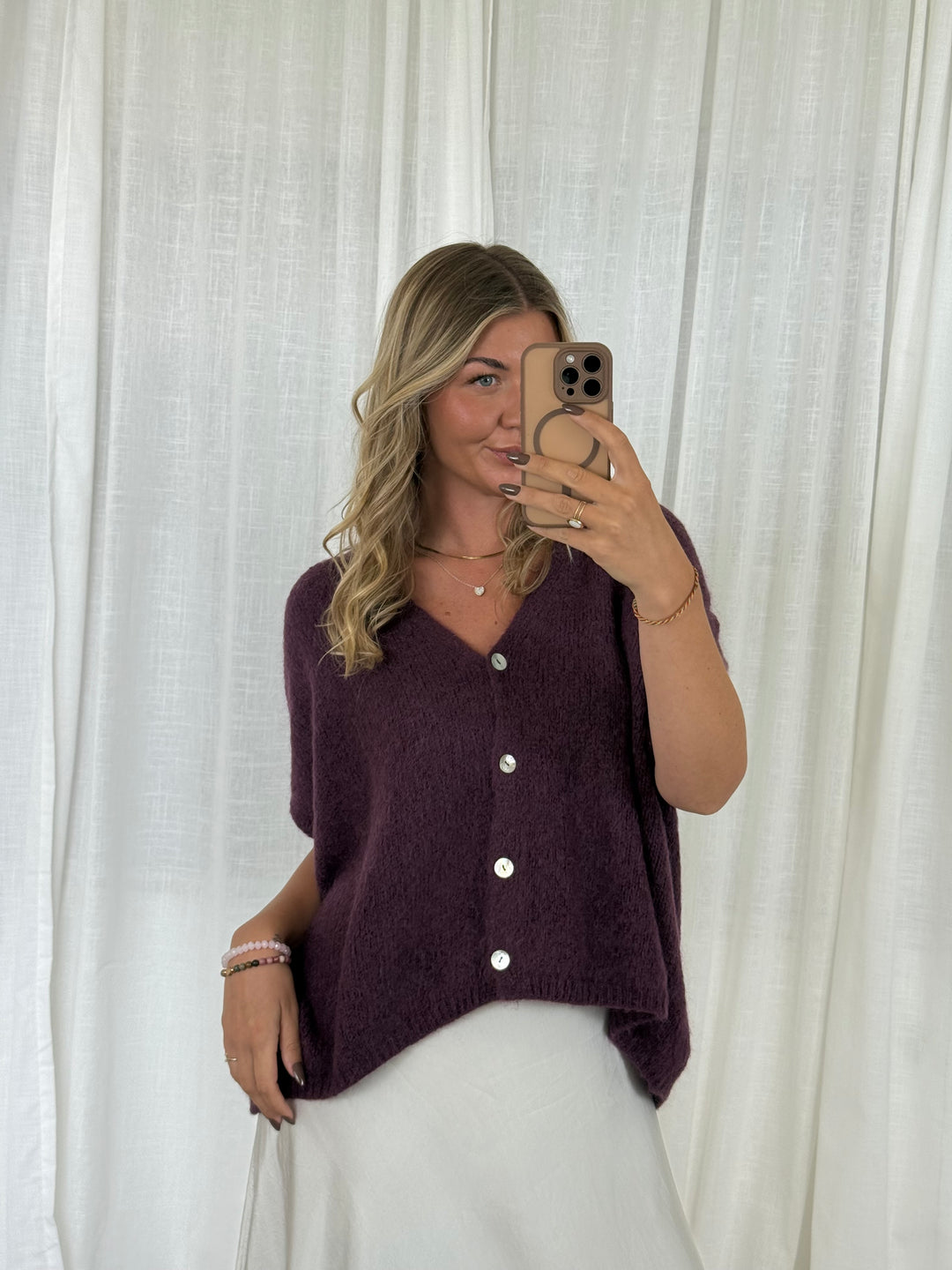 Pullunder Wolke - Plum