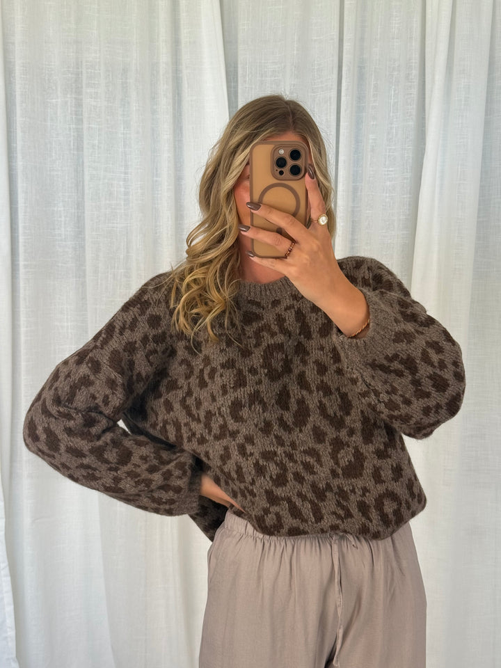 Leo Strick Pullover - Braun