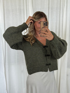 Strickoberteil bow knit - Khaki